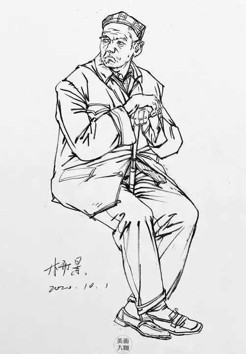 用线讲述我眼中的"他,她,它"|杨景速写 - 艺考查查