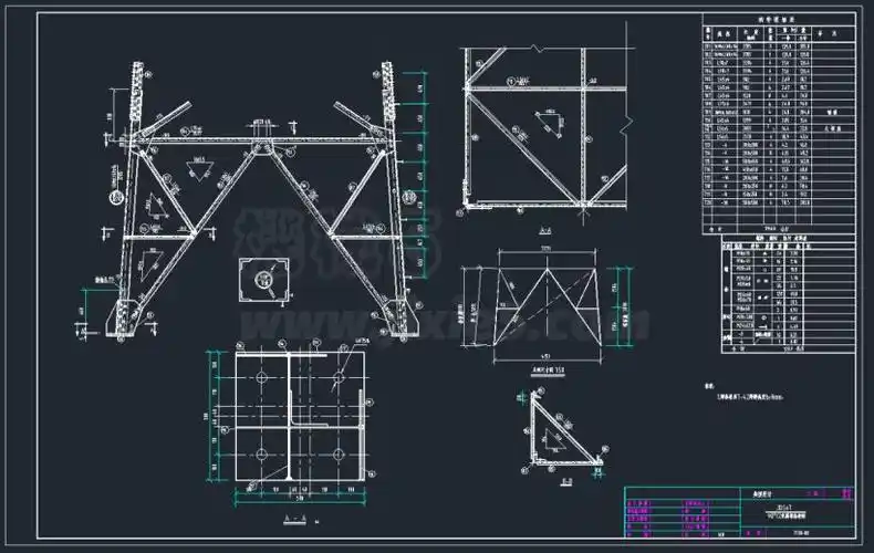 110千伏电力铁塔图纸
