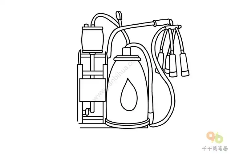 挤奶器简笔画