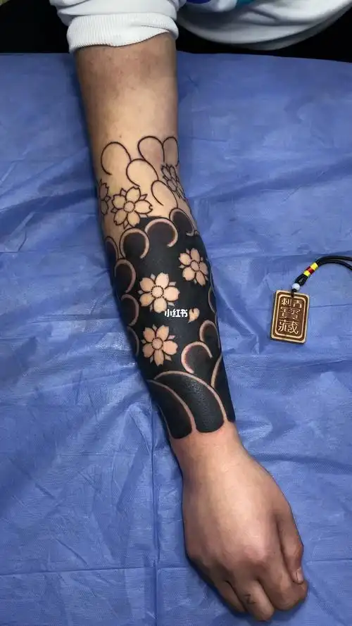 刺青  #防水纹身贴  #纹身  #老传统樱花臂  #樱花臂  #日式樱花臂