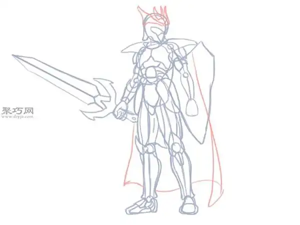 怎么画科幻骑士科幻骑士的画法步骤图解