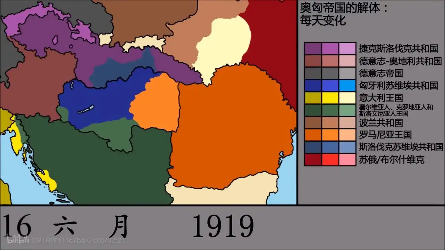 奥匈帝国解体战线变化16
