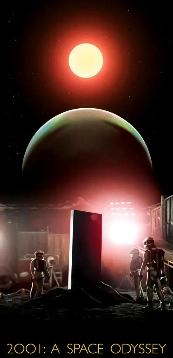 电影《2001:太空漫游》海报插画作品欣赏,以不同的风格表达了人类的