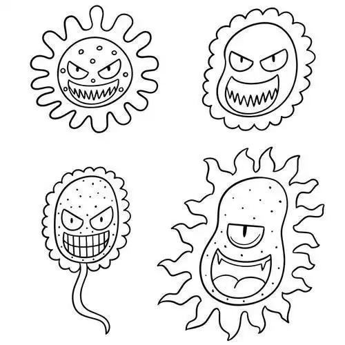 细菌怎样画简笔画