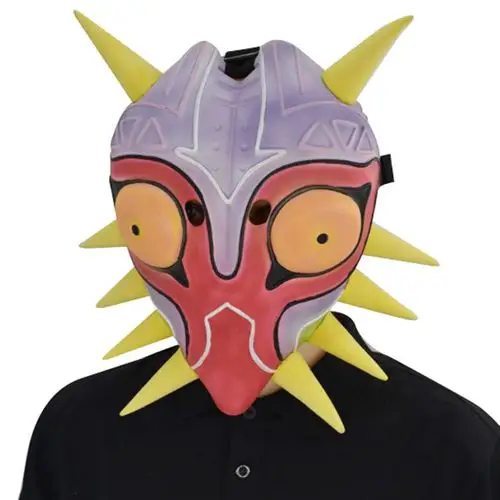 led发光塞尔达传说荒野之息梅祖拉面具乳胶头套鬼节搞怪面罩道具