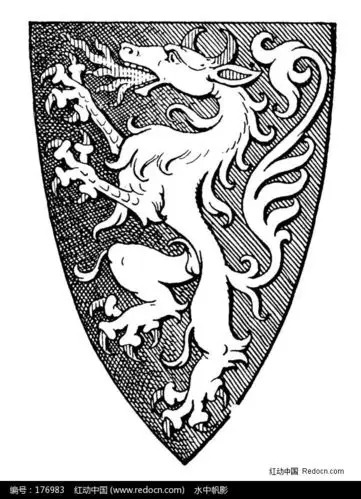 欧州古代神兽图案矢量