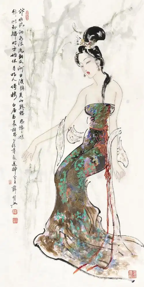色彩的魔术师薛林兴仕女画探秘