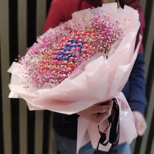 棒棒糖花束 创意 情人节 圣诞节_99颗真知棒糖果花束创意圣诞节礼物网