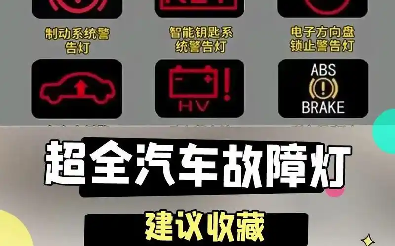 超全的汽车故障灯图解,建议收藏哦