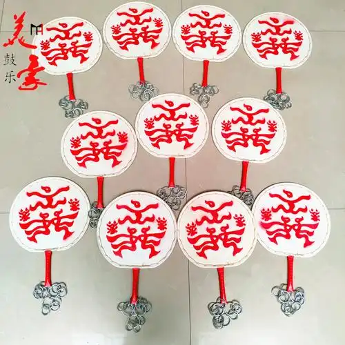 羊皮扇子鼓 太平鼓 单面鼓 广场舞道具鼓 鼓舞话太平 太平女儿鼓