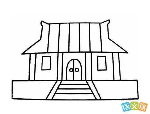 简笔画的少林寺