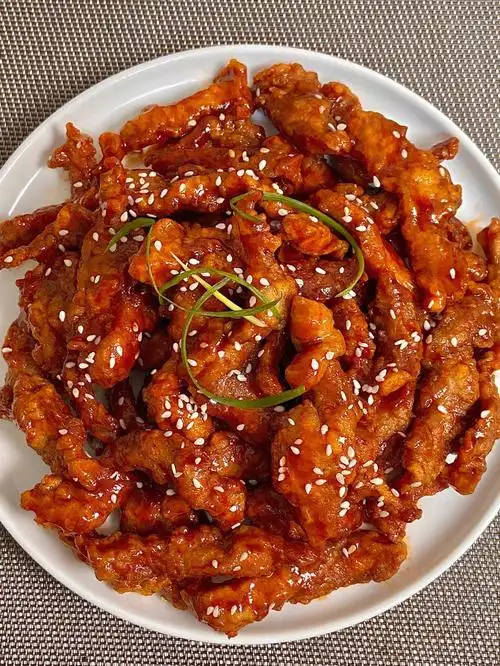 酸酸甜甜焦香酥脆的糖醋里脊60一看就会