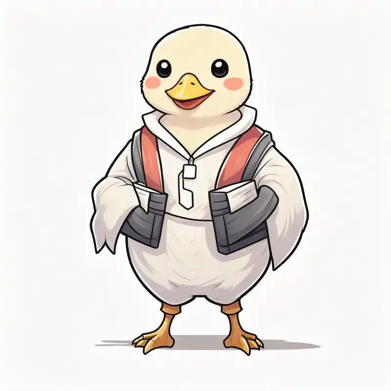 卡通风格的可达鸭头像0894