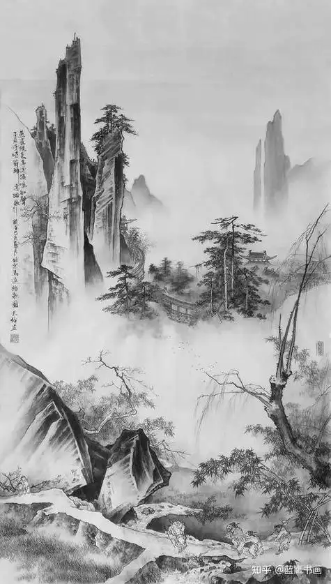 铅笔画山水画 铅笔画山水画图片简单
