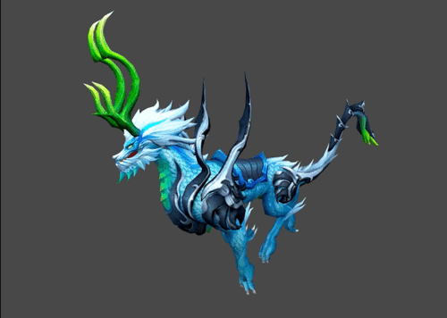 玉麒麟,麒麟兽,带动画 神兽坐骑,mount,山海经  火麒麟