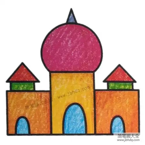 幼儿学画城堡