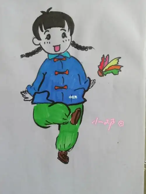 学前教育技能高考  #简笔画  #小姑凉踢毽子