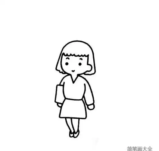 简笔画大全 女老师简笔画图片_人物简笔画_简笔画大全