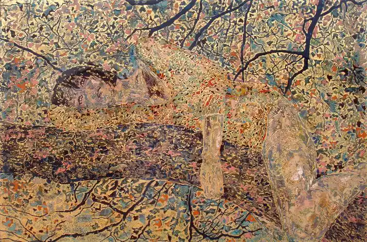 漆画作品《秋思》