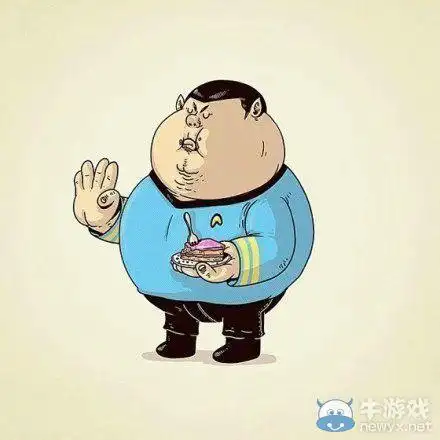 应景春节吃胖插画 卡通人物吃货版!