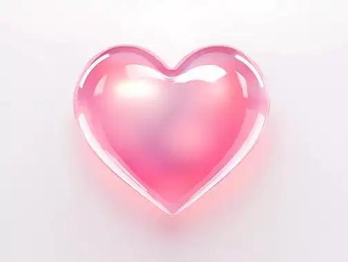 粉色爱心可爱爱情3d立体心形520情人节元素