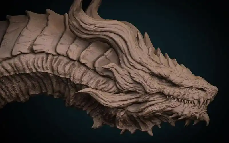 zbrush真实还原影视西方龙头特效制作过程_哔哩哔哩_bilibili