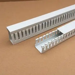 pvc塑料阻燃明装行线槽配电箱柜电线电缆明线u型配q卡扣线槽45*25