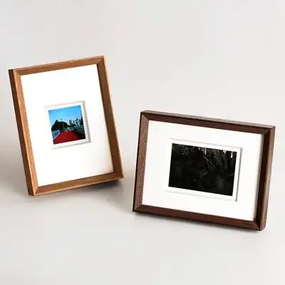 鲁大爷 实木洗照片加相框摆台8寸a4相片打印简约创意挂墙带婚纱照