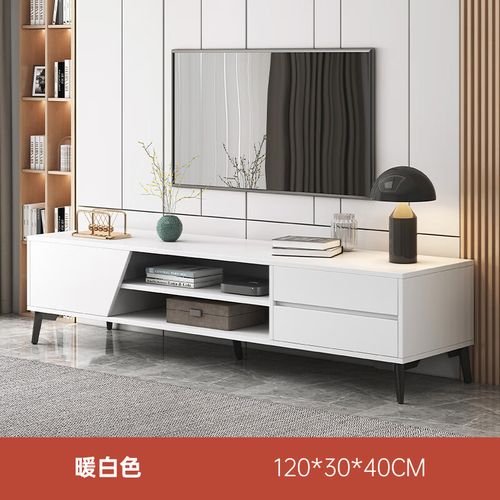 斌图落地轻奢电视柜地柜小户型客厅简约伸缩电视柜边柜组合收纳储物柜