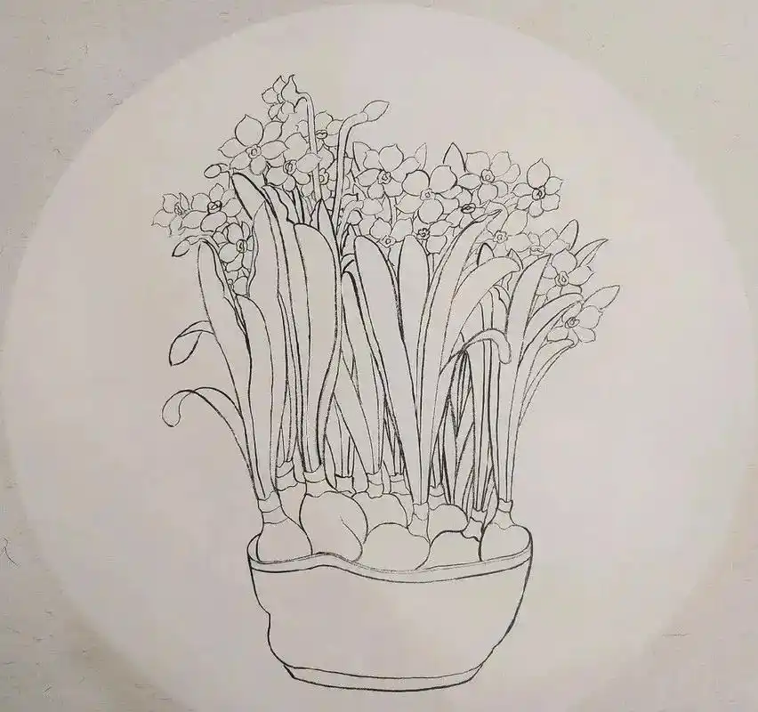 简单几步绘水仙#工笔画 #工笔画基础教程 #工笔花鸟#国画  - 抖音