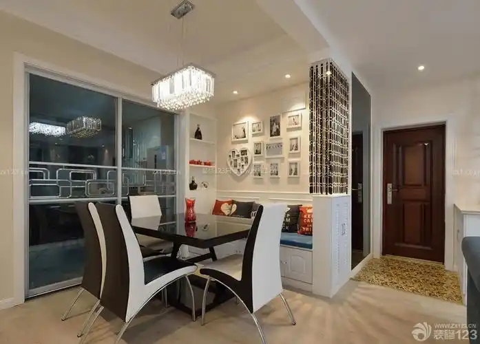 现代餐厅设计墙面装饰装修效果图片