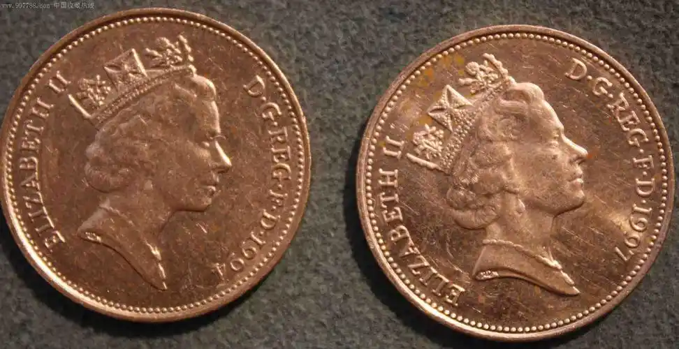小头女皇英国便士二枚-价格:12元-se13388724-外国钱币-零售-中国收藏