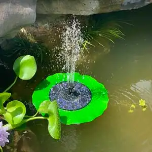 太阳能荷叶喷泉园林式家用庭院漂浮喷泉假山鸟浴装饰鱼池喷泉水景