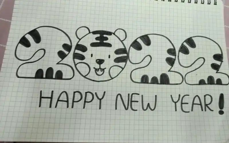 2022年新年简笔画