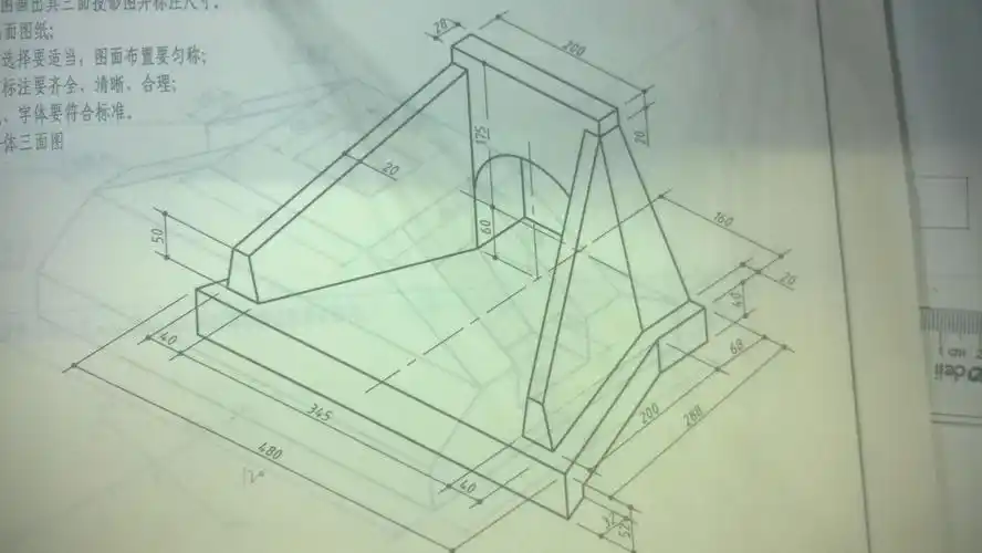这个组合体的三视图怎么画?隧道前面是下坡么?