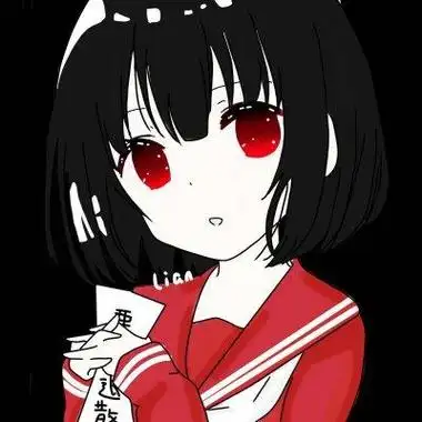 黑化女生动漫人物图片头像高清红黑的二次元黑化女生图片头像