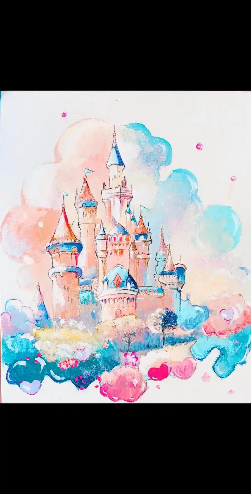 公主请收下我的城堡#城堡#棉花糖#治愈画风 #带你走进画里