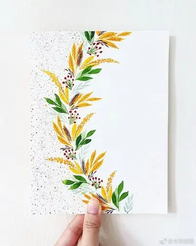 一组小清新水彩花边适合水彩初学者来自ins哦