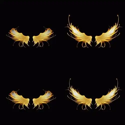 金色天使翅膀4k_4096x4096_高清视频素材下载(编号:5456166)_影视包装