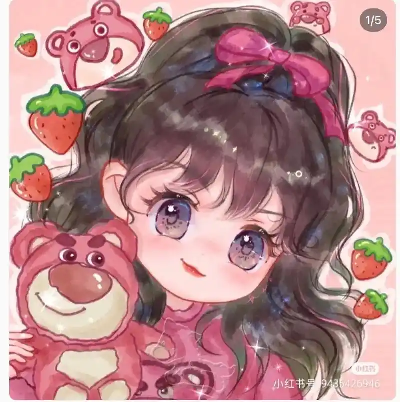 草莓熊牌的 头像和壁纸 超级可爱  #少女心壁纸 #可爱卡通 - 抖音