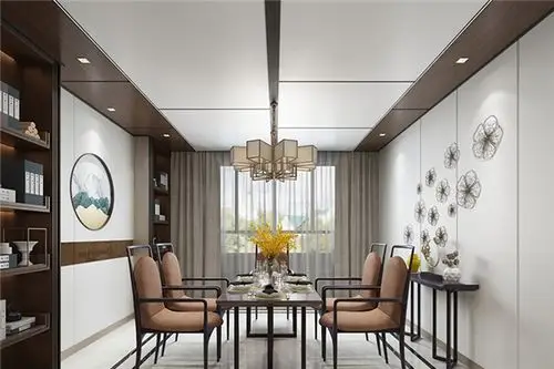 容声集成吊顶5g大板中式餐厅装修效果图容声集成吊顶铝蜂窝大板效果图