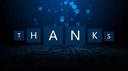 蓝色动态光斑背景谢谢ppt背景图片