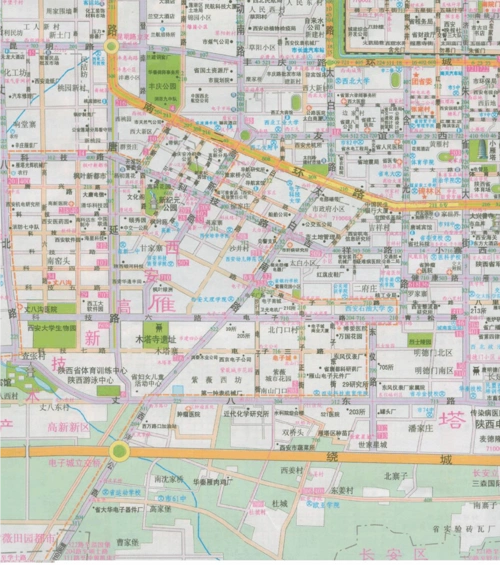 西安地图分8页pdf打印版