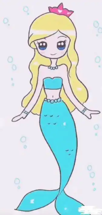 美人鱼的简笔画 美人鱼的简笔画法