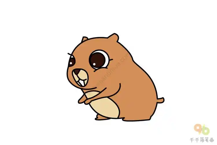 土拨鼠简笔画图片大全