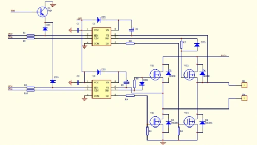 正弦逆变电路及其驱动电路原理图