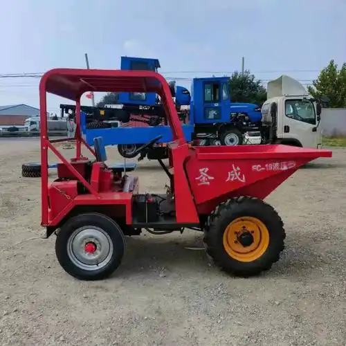 圣成机械土方建筑前翻斗工程四轮车 建筑工地前翻斗车价格