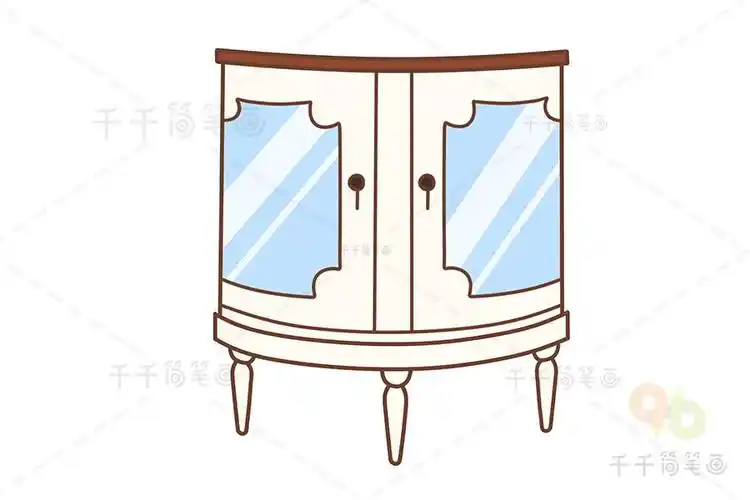 卡通存包柜简笔画