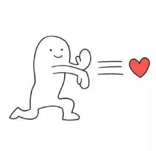 发射爱心表情包简笔画