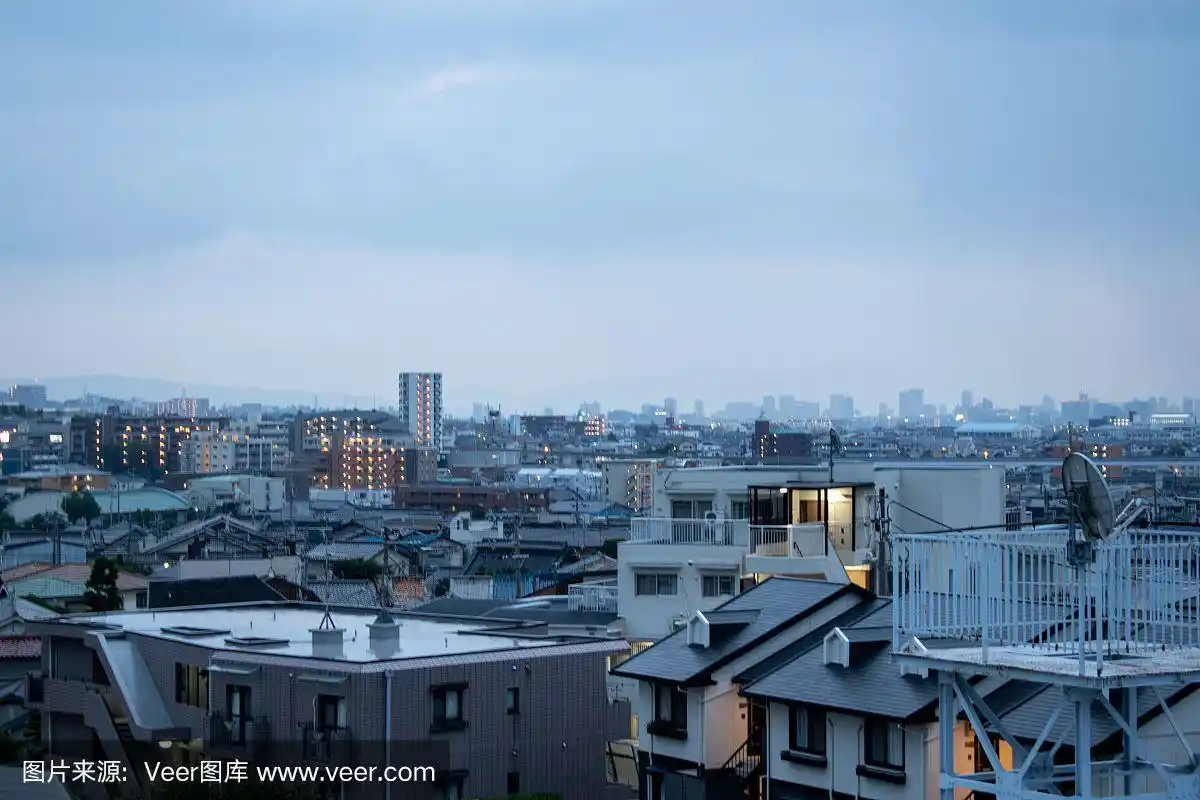 阴天的城市景观